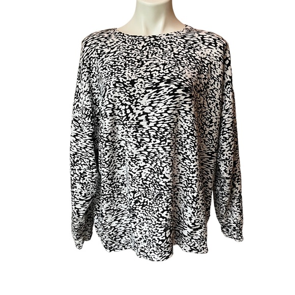 ATHLETA Balance Printed Pullover Ocelot Spot White, Sz XL - Picture 5 of 11